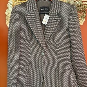 Giorgio Armani Women's Tan and Gray Blazer